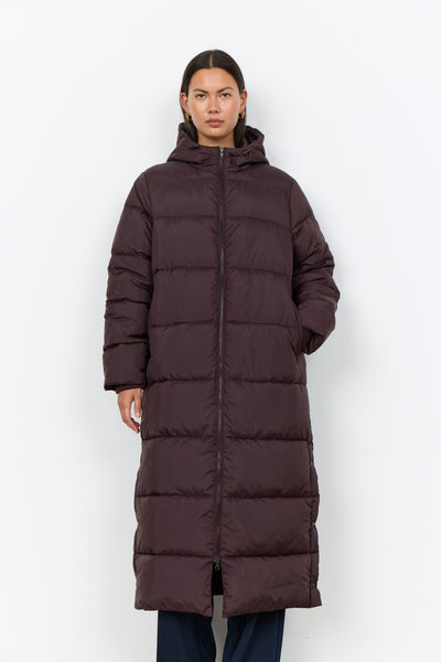 SOYACONCEPT Long Padded Coat in Brown