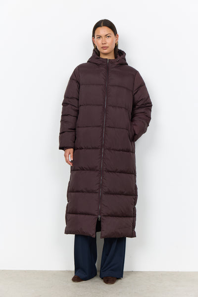 SOYACONCEPT Long Padded Coat in Brown