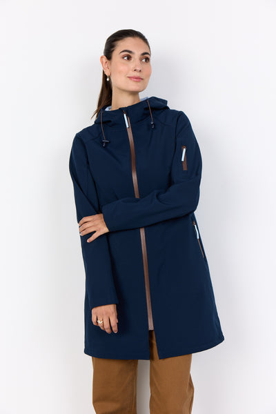 SOYACONCEPT Jacket With Hood in Navy