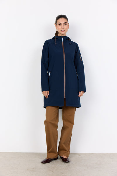 SOYACONCEPT Jacket With Hood in Navy