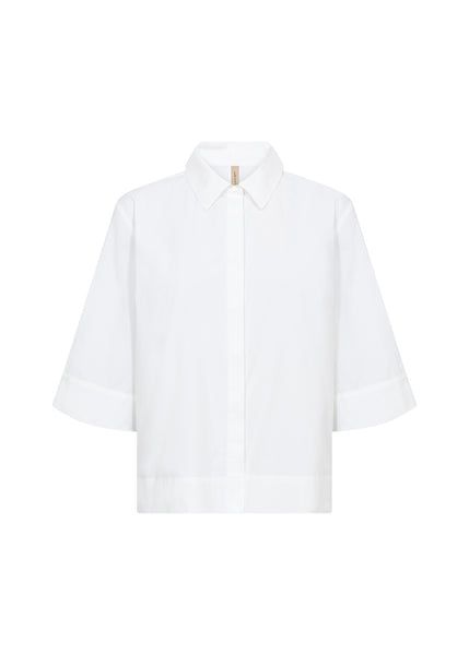 SOYACONCEPT 2/4 Sleeve Boxy Shirt in White