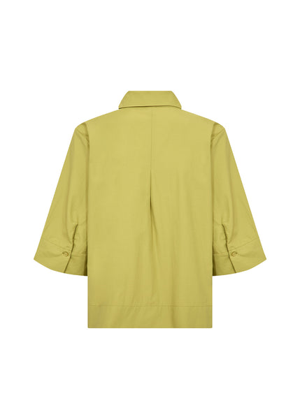 SOYACONCEPT 2/4 Sleeve Boxy Shirt in Green