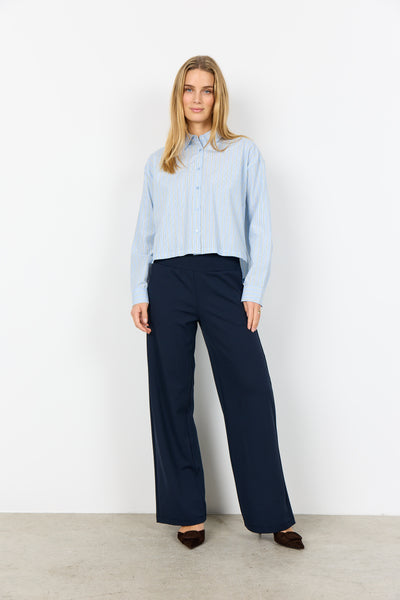 SOYACONCEPT Striped Short Shirt in Blue