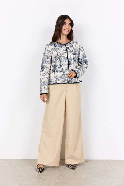 SOYACONCEPT Floral Quilted Jacket in Navy