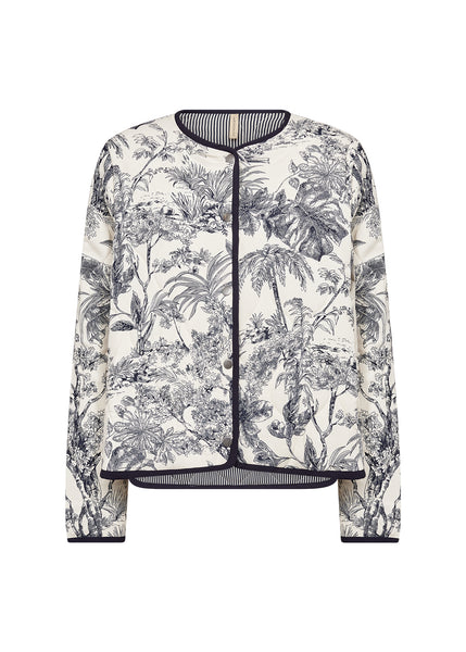 SOYACONCEPT Floral Quilted Jacket in Navy