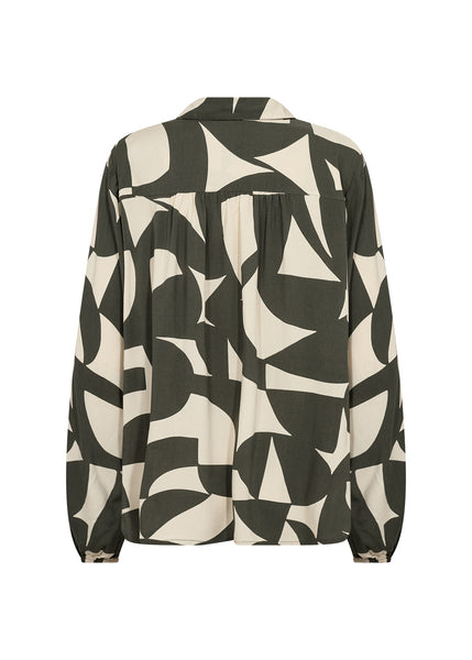 SOYACONCEPT Abstract Print Shirt in Green