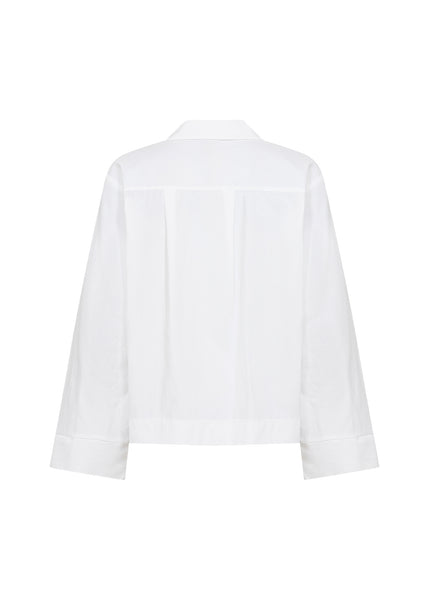 SOYACONCEPT Long Sleeve V-Neck Shirt in White