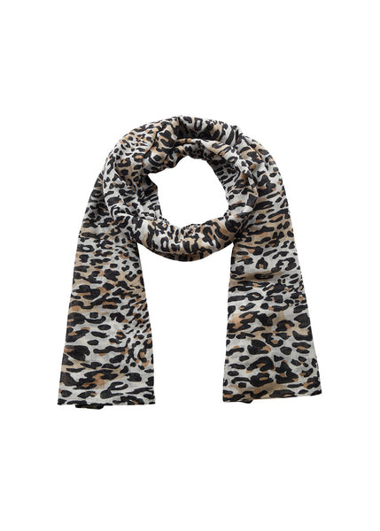 Soyaconcept Leopard Print Scarf in Cream