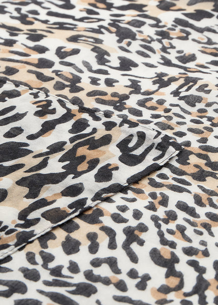 Soyaconcept Leopard Print Scarf in Cream