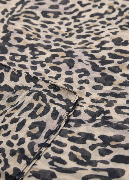 Soyaconcept Leopard Print Scarf in Beige