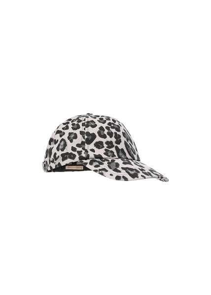 Soyaconcept Leopard Print Cap in Sand Grey