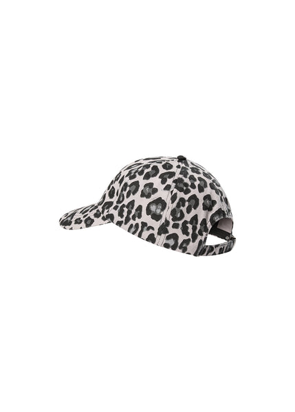 Soyaconcept Leopard Print Cap in Sand Grey