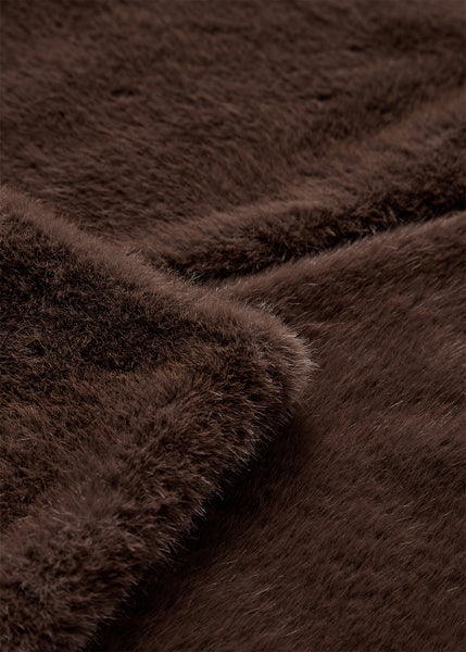SOYACONCEPT Faux Fur Scarf in Chocolate
