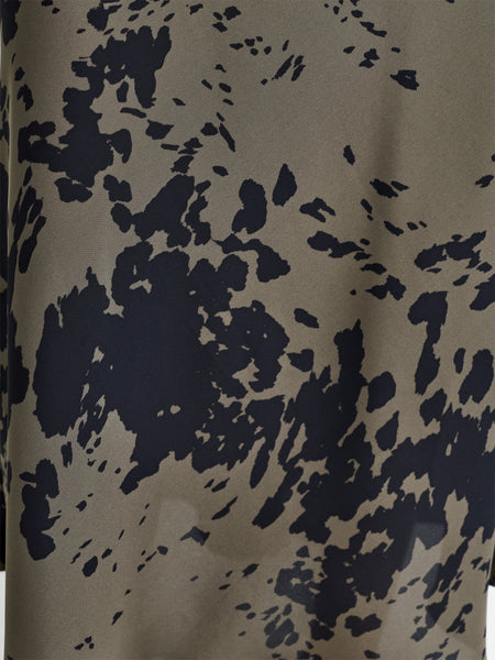 French Connection Aria Bernice Midi Skirt in Khaki Green