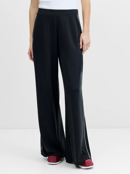 French Connection Wren Side Stripe Wide Leg Joggers in Grey