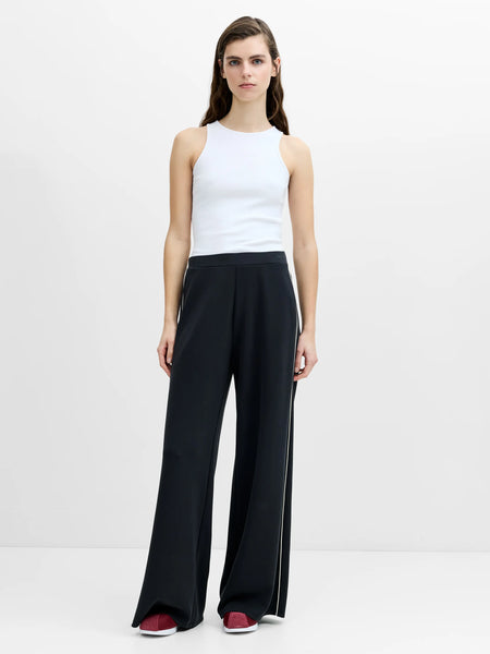 French Connection Wren Side Stripe Wide Leg Joggers in Grey