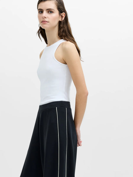 French Connection Wren Side Stripe Wide Leg Joggers in Grey