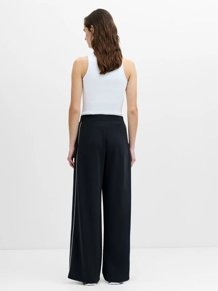 French Connection Wren Side Stripe Wide Leg Joggers in Grey
