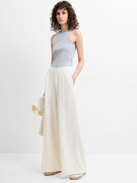French Connection Wren Wide Leg Trousers in Cream