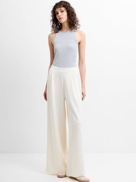 French Connection Wren Wide Leg Trousers in Cream