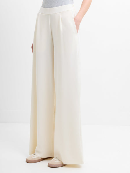 French Connection Wren Wide Leg Trousers in Cream