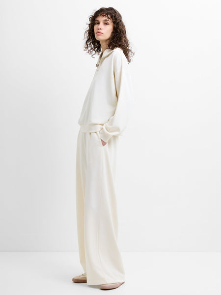 French Connection Wren Half Zip Sweatshirt in Cream