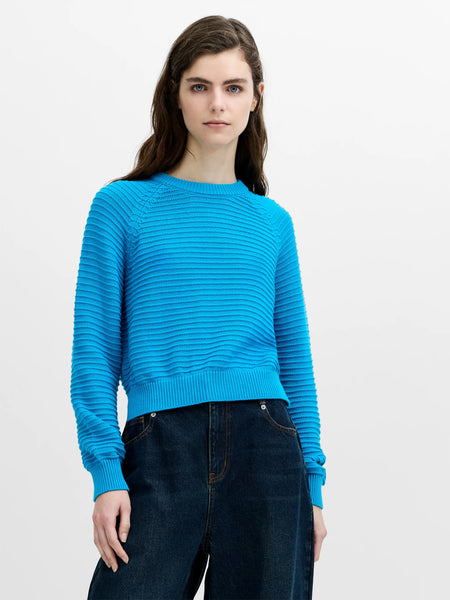French Connection Lily Mozart Purl Knit Jumper in Blue