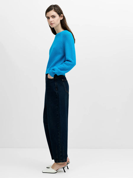 French Connection Lily Mozart Purl Knit Jumper in Blue