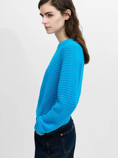 French Connection Lily Mozart Purl Knit Jumper in Blue