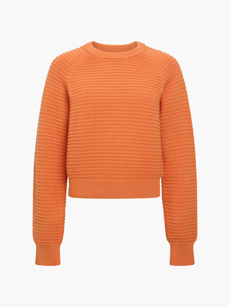 French Connection Lily Mozart Purl Knit Jumper in Orange