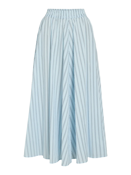 VILA Striped Ankle Skirt in Blue