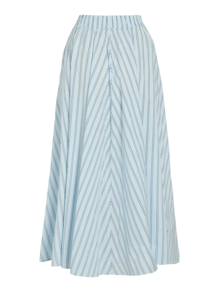 VILA Striped Ankle Skirt in Blue