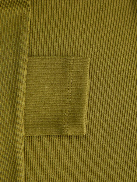 JJXX Long Sleeve Ribbed Top in Green
