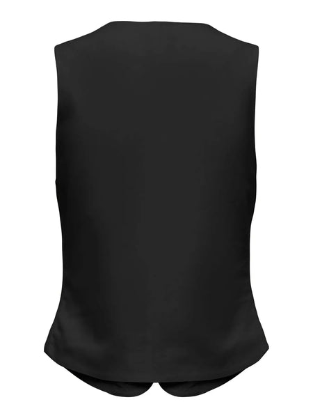 ONLY Linen Blend Waistcoat in Black