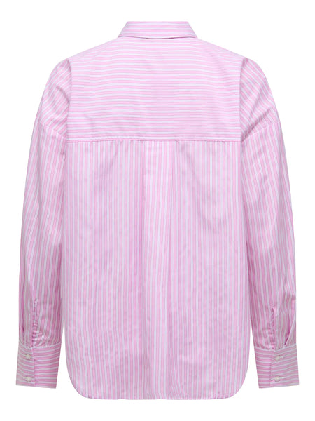 JDY Striped Loose Fit Shirt in Pink