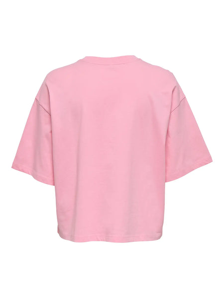 ONLY "New York" Printed T-Shirt in Pink