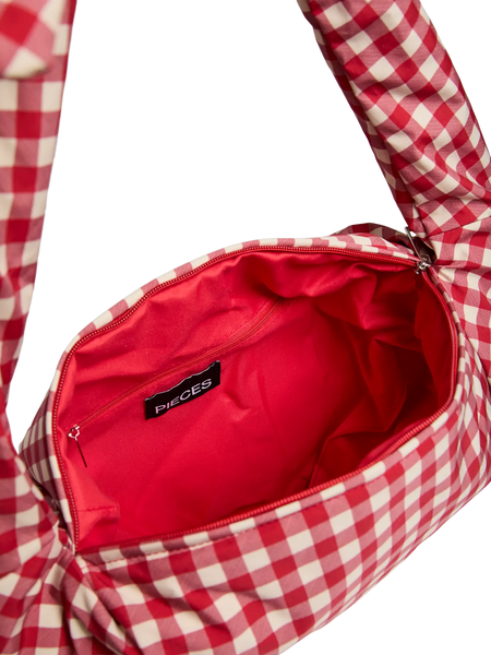 PIECES Checked Tie Cross Body Bag