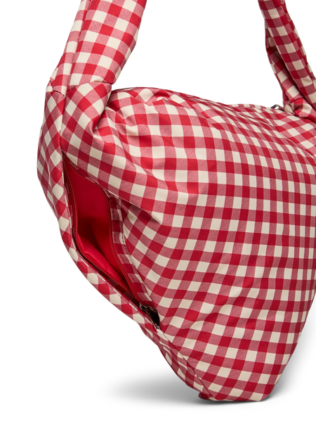 PIECES Checked Tie Cross Body Bag