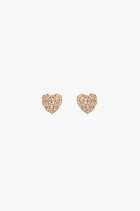 Tutti & Co Pave Heart Earrings