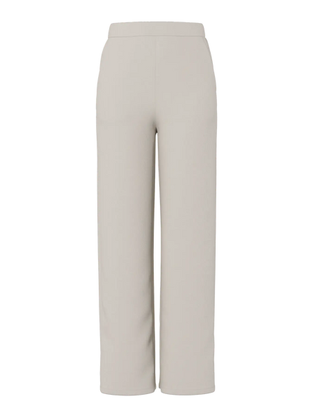 PIECES Straight Leg Scuba Joggers in Beige