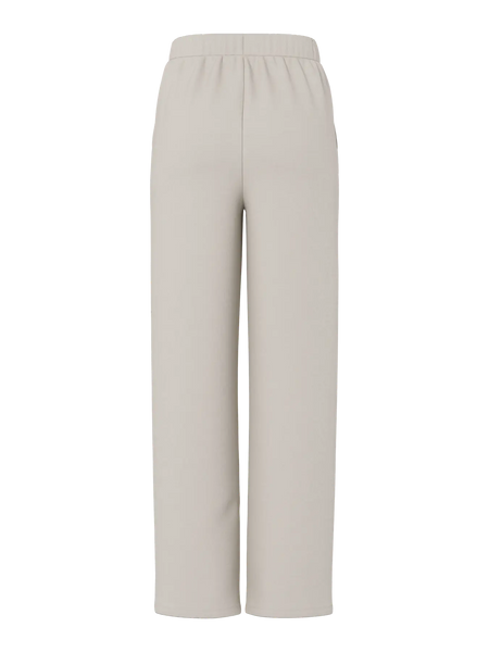 PIECES Straight Leg Scuba Joggers in Beige