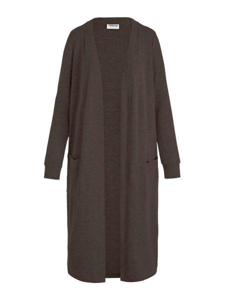 NOISY MAY Long Cardigan in Chocolate