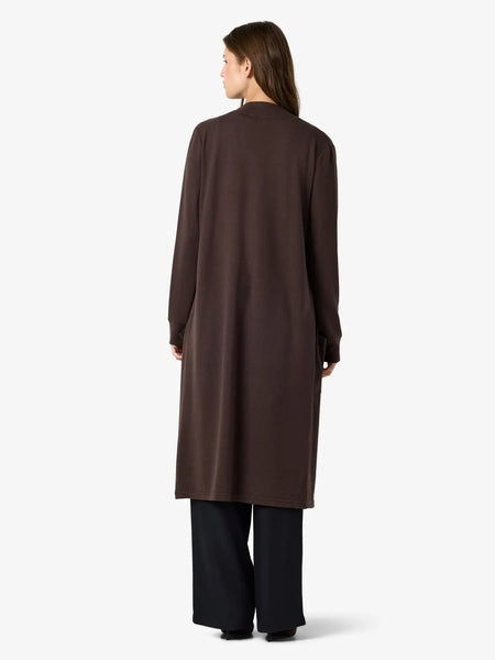 NOISY MAY Long Cardigan in Chocolate