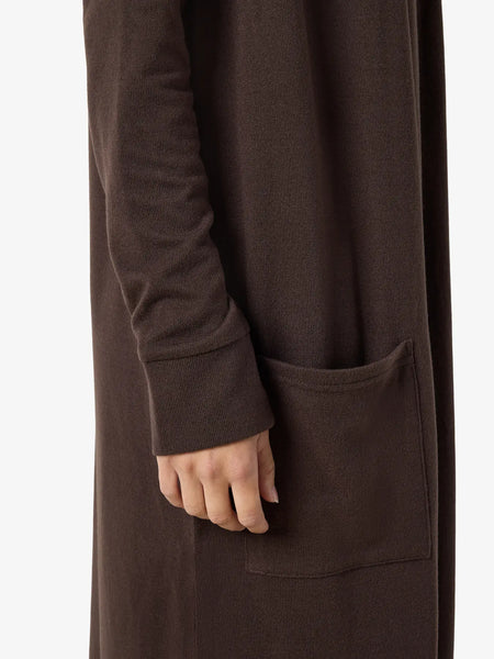 NOISY MAY Long Cardigan in Chocolate
