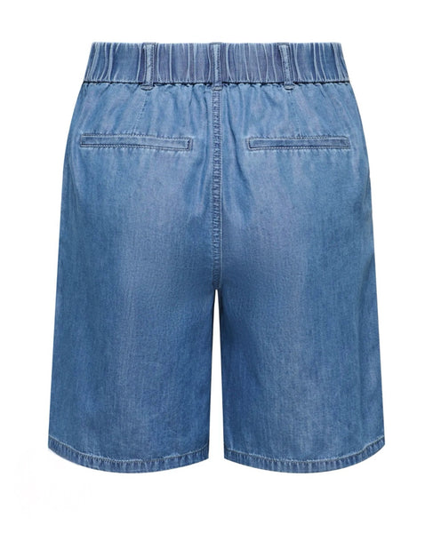ONLY Long Denim Shorts in Medium Blue