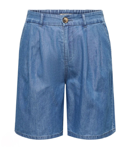 ONLY Long Denim Shorts in Medium Blue