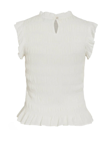 VILA Sleeveless Smock Top in White