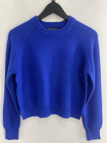 French Connection Lilly Mozart Crew Neck Jumper in Blue