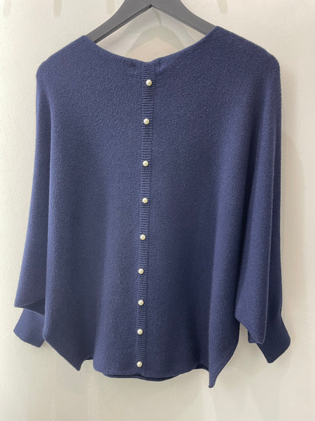 Miss Sugar Pearl Back Knit Jumper