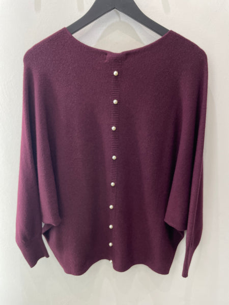 Miss Sugar Pearl Back Knit Jumper